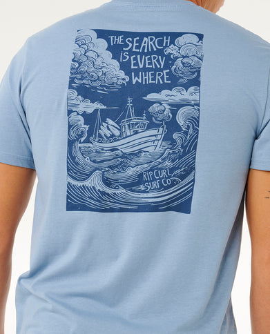 Keep ON Trucking SS TEE - Faded Denim