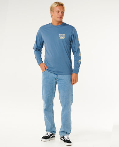 Pacific Rinse L/S TEE - Bluefin