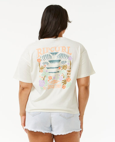 Tiki Tropics Relaxed Tee - Bone