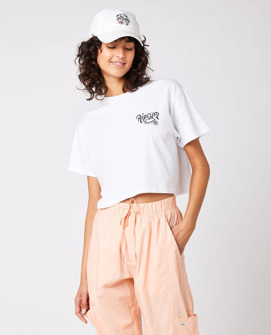 Paradiso Crop Tee - White