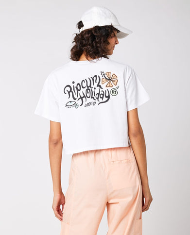 Paradiso Crop Tee - White