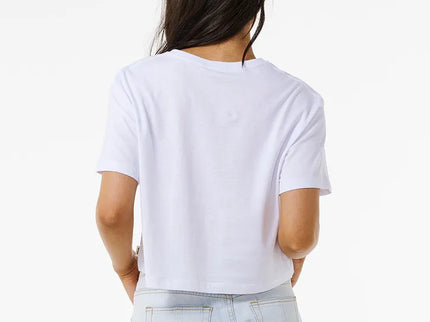 Sunset Crop Tee - White