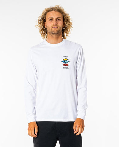 Search Icon L/S Tee - White