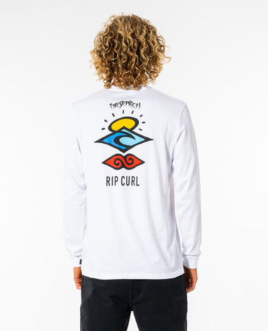 Search Icon L/S Tee - White