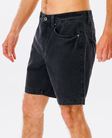 Washed Black Denim Walkshort  - Washed Black