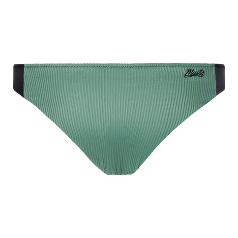 Zipped Bikini Bottom - Seasalt Green