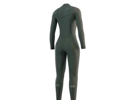 The One Fullsuit 4/3mm - Zipfree Women - Dark Olive  Wetsuit van Mystic | SHAKA