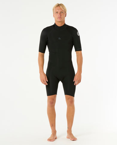 Dawn Patrol Springsuit mit Rückenreißverschluss, 2/2 mm – Schwarz