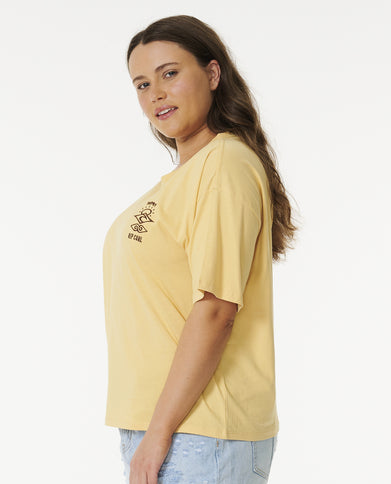 Icons Of Surf Relaxed Tee - Washed Yellow