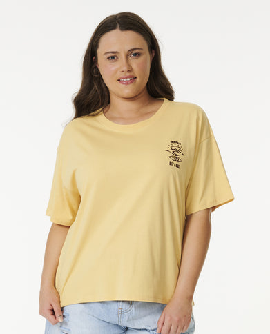 Icons Of Surf Relaxed Tee - Washed Yellow