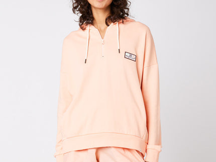 Holiday Fleece Hoodie - Bright Peach