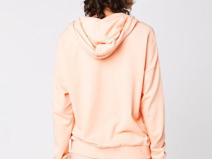 Holiday Fleece Hoodie - Bright Peach