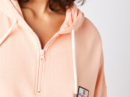 Holiday Fleece Hoodie - Bright Peach