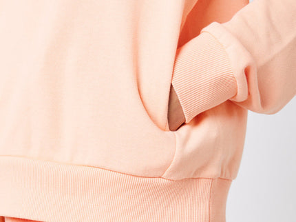 Holiday Fleece Hoodie - Bright Peach