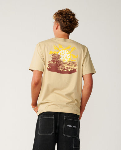 Surf Trip Tee - Khaki Sand