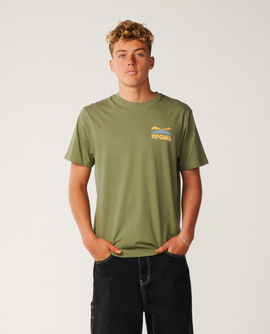 Surf Trip Tee - Surplus Green