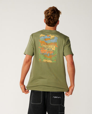 Surf Trip Tee - Surplus Green