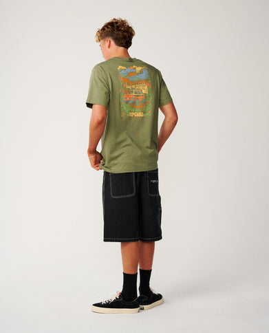 Surf Trip Tee - Surplus Green
