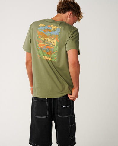Surf Trip Tee - Surplus Green