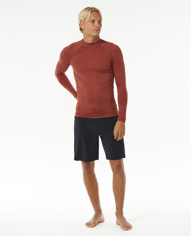 Dawn Patrol Upf Perf L/S - Red Marle