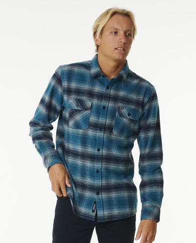 Count Flannel Shirt - Mineral Blue