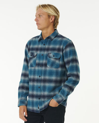 Count Flannel Shirt - Mineral Blue