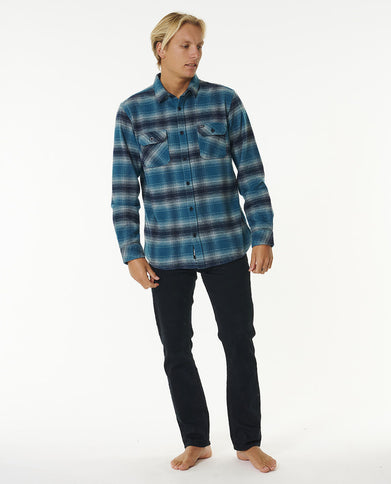 Count Flannel Shirt - Mineral Blue