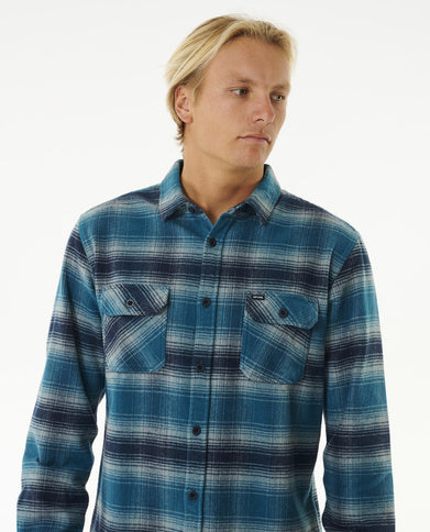 Count Flannel Shirt - Mineral Blue