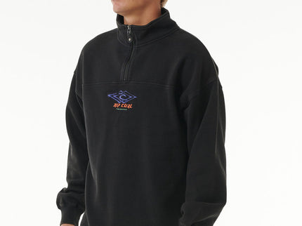 Quest®1/4 Zip Crew – Schwarz