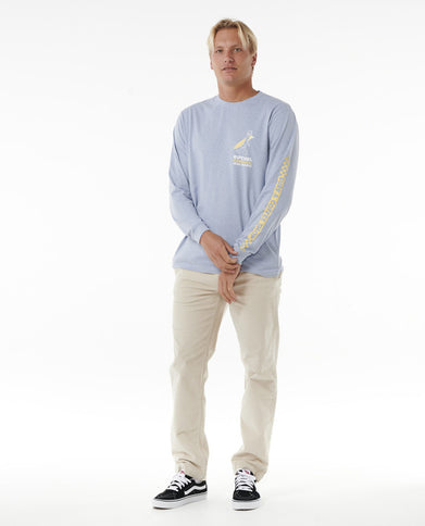 Surfer Dude Ls Tee - Spray Blue