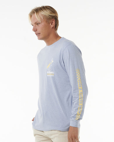 Surfer Dude Ls Tee - Spray Blue