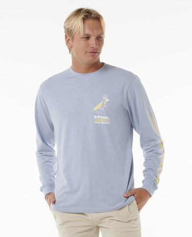 Surfer Dude Ls Tee - Spray Blue