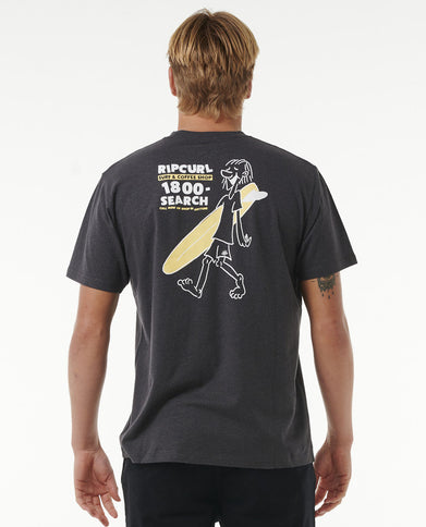 Surfer Dude Tee - Washed Black