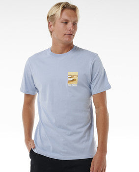 Surf Revival Lined Up Tee - Spray Blue