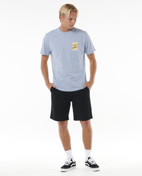 Surf Revival Lined Up Tee - Spray Blue