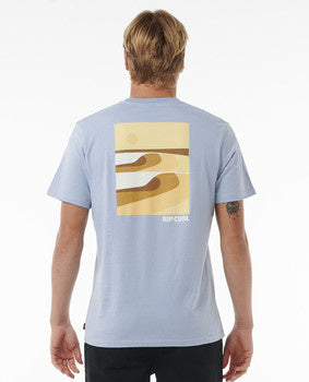 Surf Revival Lined Up Tee - Spray Blue