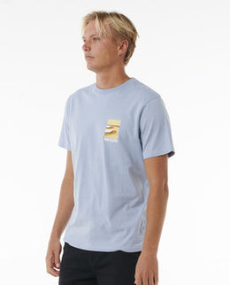 Surf Revival Lined Up T-Shirt – Spray Blue