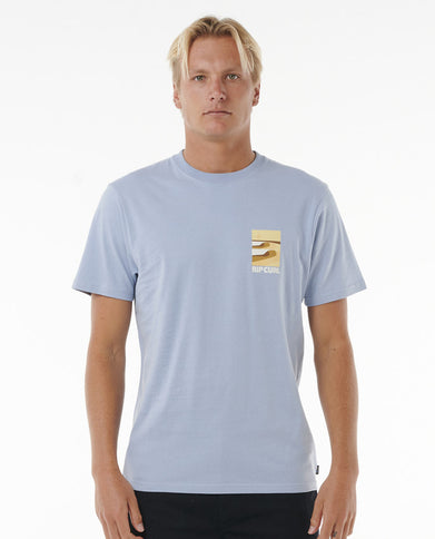 Surf Revival Lined Up Tee - Spray Blue