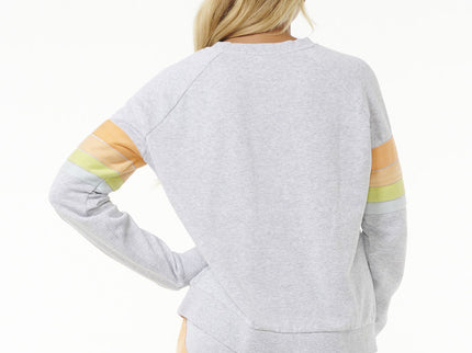 High Tide Surf Raglan Crew - Light Grey Heat