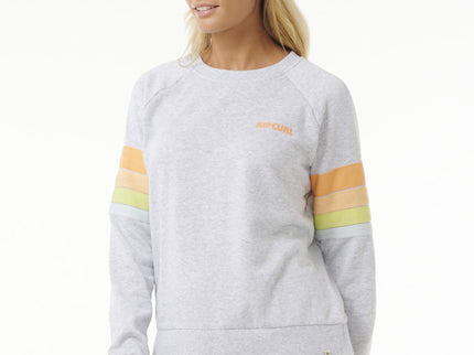 High Tide Surf Raglan Crew - Light Grey Heat