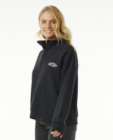 Soleil 1/4 Zip Pull Over - Black