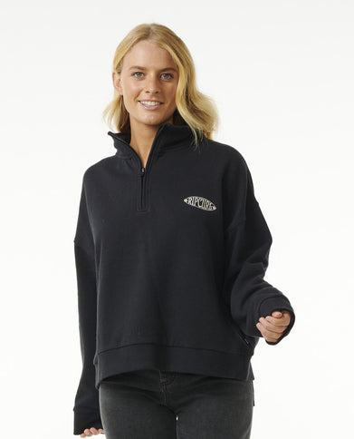 Soleil 1/4 Zip Pull Over - Black