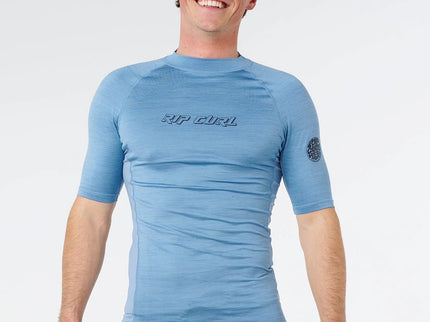 Dawn Patrol UPF Perf S/S - Faded Denim  Lycra van Rip Curl | SHAKA