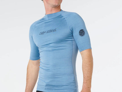 Dawn Patrol UPF Perf S/S - Faded Denim  Lycra van Rip Curl | SHAKA