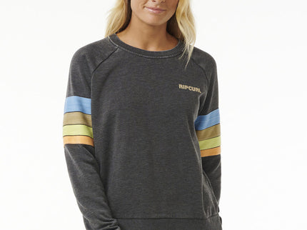 High Tide Surf Raglan Crew – verwaschenes Schwarz