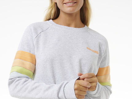 High Tide Surf Raglan Crew - Light Grey Heat