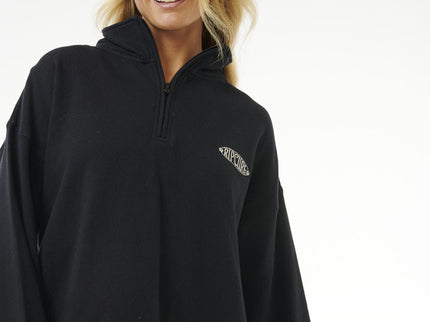 Soleil 1/4 Zip Pull Over - Black