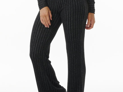 Cosy Flare Pant - Black Marle