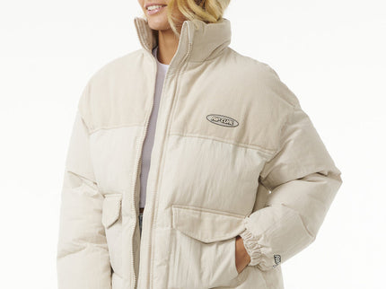 High Tide Mixed Cord Puffer - Off White