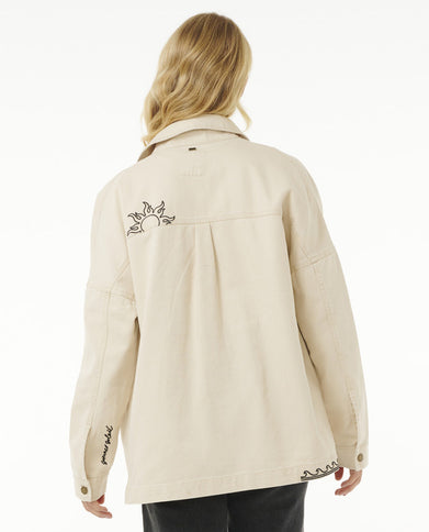 Soleil Embroidered Jacket - Off White